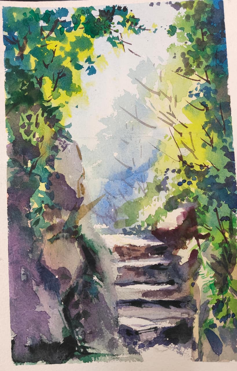 Watercolour Landscape & Portrait